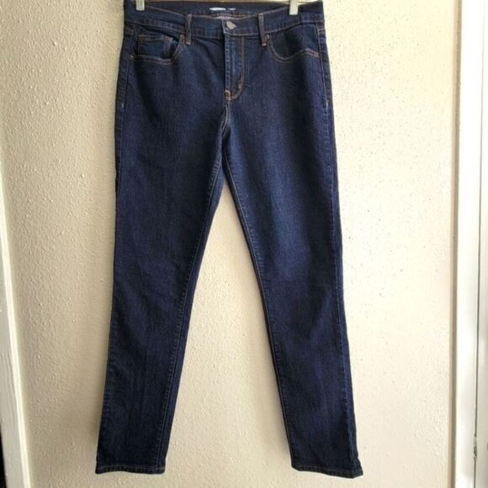 Old Navy Jeans Womens 10 Dark Blue Skinny‎ Denim Cotton Blend